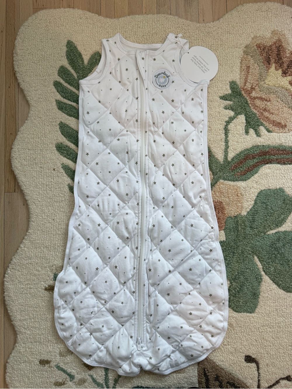 NWT Dreamland Baby Quilted Baby Sleep Sack with Stars 6-12 Months Weighted
